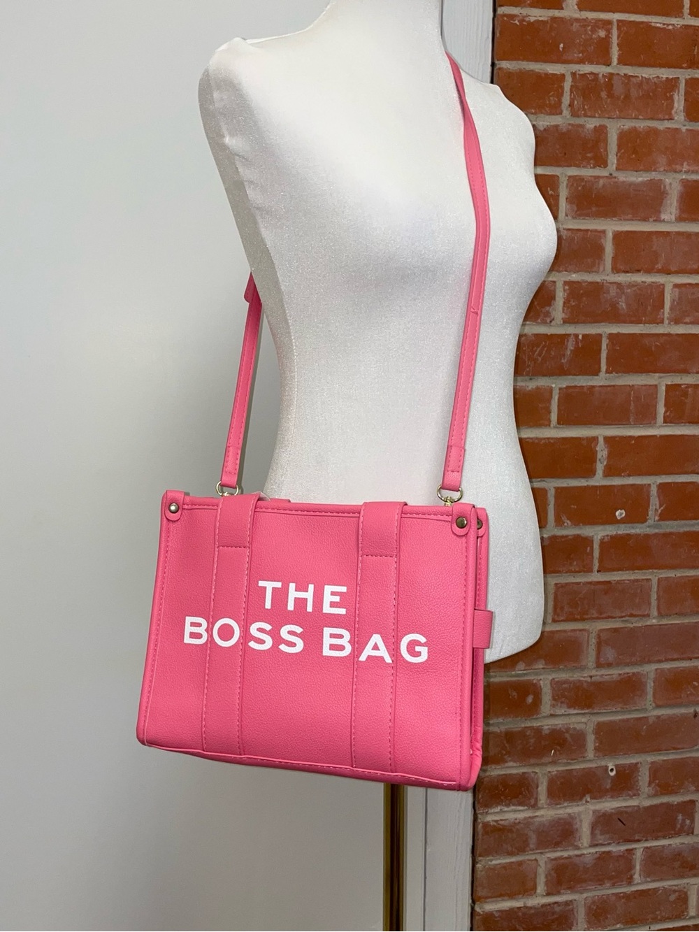 Pink Tote! The Boss Bag! Purse! Leather